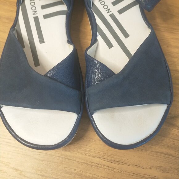 Fly London Sandal Womens Size 6.5 Blue Leather - Picture 5 of 9